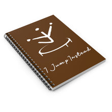 Load image into Gallery viewer, I Jump Instead Spiral Notebook - Cocoa w/ White Logo
