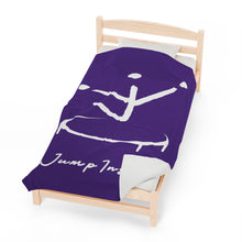 Load image into Gallery viewer, I Jump Instead Plush Blanket - Polished Purple w/ White Logo
