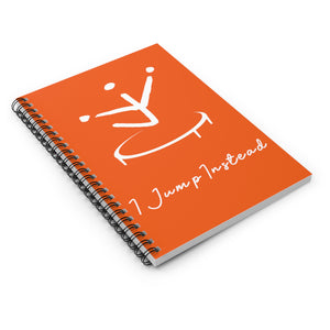 I Jump Instead Spiral Notebook - Juicy Orange w/ White Logo