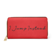 Load image into Gallery viewer, I Jump Instead Trophy Wallet - Showstopper Red w/ Black Logo
