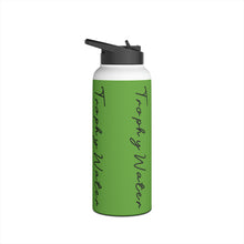 Load image into Gallery viewer, I Jump Instead Stainless Steel Water Bottle - Earthy Green w/ Black Logo
