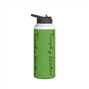 I Jump Instead Stainless Steel Water Bottle - Earthy Green w/ Black Logo