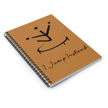 Load image into Gallery viewer, I Jump Instead Spiral Notebook - Toffee w/ Black Logo
