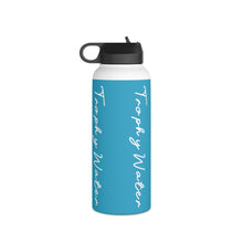 Load image into Gallery viewer, I Jump Instead Stainless Steel Water Bottle - Aquatic Blue w/ White Logo
