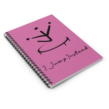 Load image into Gallery viewer, I Jump Instead Spiral Notebook - Blush w/ Black Logo
