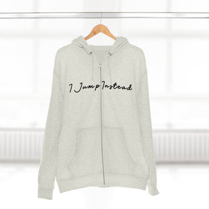 I Jump Instead Unisex Full Zip Hoodie - Oatmeal Heather