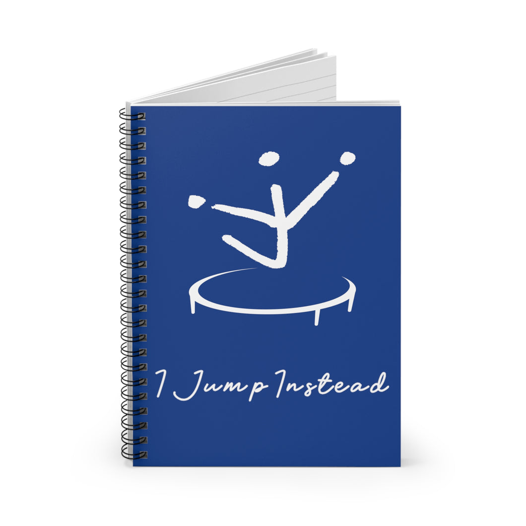 I Jump Instead Spiral Notebook - Moody Blue w/ White Logo