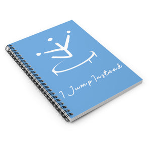 I Jump Instead Spiral Notebook - Baby Blue w/ White Logo