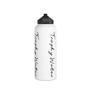 I Jump Instead Stainless Steel Water Bottle - Crispy White w/ Black Logo