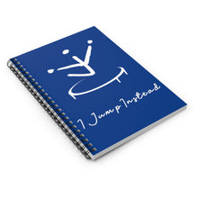 Load image into Gallery viewer, I Jump Instead Spiral Notebook - Moody Blue w/ White Logo
