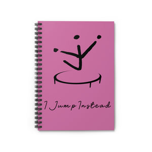 I Jump Instead Spiral Notebook - Blush w/ Black Logo